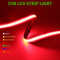COB LED Strip Light High Density Linear Lighting 480/528Leds/M Flexible Tape Warm Natural White Red Blue Green Decor DC12/24V