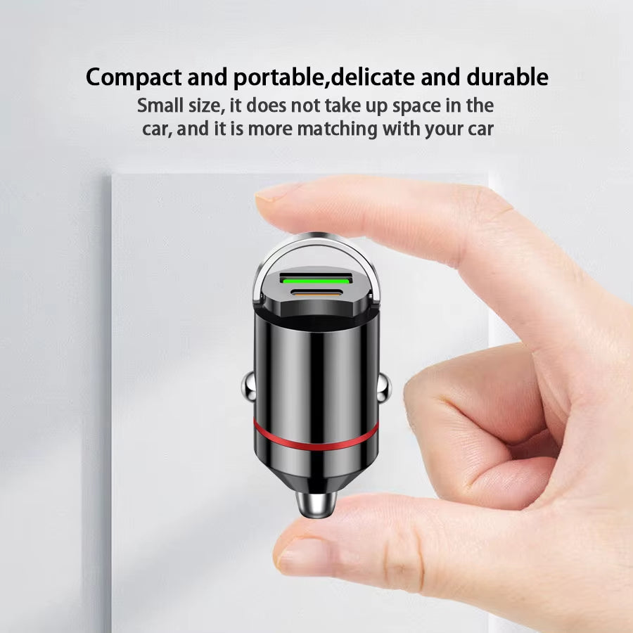 100W PD USB Car Charger Lighter Fast Charging for Iphone QC3.0 USB Type C Car Phone Charger Adapter for Xiaomi Samsung Huawei